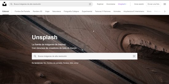 Imagenes sin derecho de autor en Unsplash 