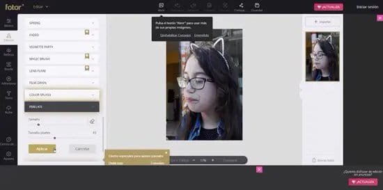 Pixelar una imagen con Fotor
