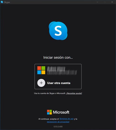 Iniciar sesión en Skype